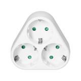Rozgałęźnik trójkątny 3x2P+Z (Schuko) biały OR-AE-13178(GS) ORNO