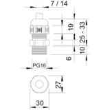 V-TEC, DŁAWIK KABLOWY PG16