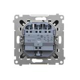 Simon 55 Przycisk zwierny potrójny szybkozłączka Czarny mat