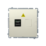 Simon Basic Gniazdo światłowodowe / optyczne pojedyncze SC/APC beż