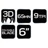 Piła ogrodowa 6", 9 TPI - ostrze chowane