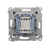 Simon 54 Łącznik schodowy z podświetleniem LED 10A 250V szybkozłączka antracyt DW6L.01/48 KONTAKT