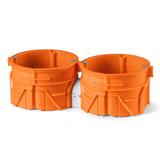 ZZ60KFw ,  Puszka podtynkowa do łączenia O 60, płytka, z wkrętami, pomarańczowy