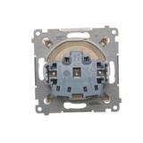 Simon 54 Gniazdo bez uziemienia z przesłonami 16A z. śrub. kremowy