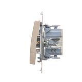 Simon 54 Przycisk pojedynczy zwierny z podświetleniem LED bez piktogramu 10A szybkozłączka złoty mat