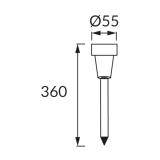 Lampa solarna LED SOPLA LED 36 0,06W BLACK 6500K