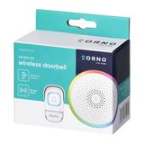 Dzwonek bezprzewodowy bateryjny ENTIKO DC learning system 60 dźwięków 300m biały ORNO