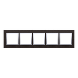 Simon 54 Nature Ramka 5-krotna Nature-Metal INOX YIN IP20/IP44* (*IP44-należy zastosować zestaw uszczelek DUN5) DRN5/78 KONTAKT