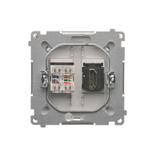 Simon Basic Gniazdo HDMI + RJ45 kat.6. srebrny mat BMGHRJ45.01/43 KONTAKT