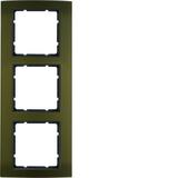 BERKER B.3 Ramka potrójna aluminium brązowa/antracyt 10133001 HAGER