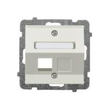 SONATA Obudowa gniazda pojedynczego typu Keystone skośna - kolor ecru