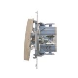 Simon 54 Łącznik schodowy 10A 250V szybkozłączka złoty mat DW6.01/44 KONTAKT