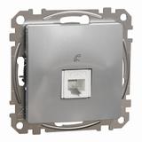 Sedna Design & Elements Gniazdo telefoniczne RJ11 srebrne aluminium SDD113491 Schneider