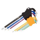 Klucze sześciokątne 1.5-10 mm, zestaw 9 szt.