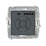 ICON Elektroniczny sterownik rolety (przycisk centralny/dodatkowy) grafitowy mat 28ISR-6 KARLIK
