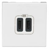 MOSAIC - Ładowarka USB 2400 mA Typ-C Biały, Legrand