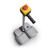 Metalowy drążek sterowniczy z przyciskiem awaryjnego stopu