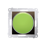 Simon 54 Sygnalizator świetlny LED – światło zielone 230V brąz mat