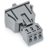 WINSTA MINI gniazdo 3-torowe SnapIn szare /50szt./ WAGO