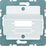 BERKER Płytka centralna do sprzęgła światłowodowego Duplex SC biały mat/aksamit 14801909 HAGER