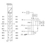 moduł 8DI/8DO 24V DC 0,5A z zaciskiem CAGE CLAMPS WAGO