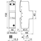 Ogranicznik przepięć N-PE gap Maxi, 1-biegun., 440 V, FM 961165 DEHN