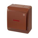 ŁNT HERMES krzyżowy podśw IP44 brąz