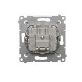 Simon 54 Gniazdo antenowe R-TV przelotowe tłumienie TV i R 10 dB srebrny mat