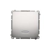 Simon Basic Przycisk światło z podświetleniem LED 10A szybkozłączka srebrny mat