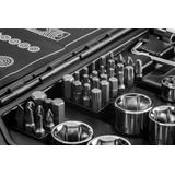 Klucze nasadowe 1/2", 1/4", zestaw 73 szt., CrV