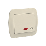 Simon Akord Przycisk światło z podświetleniem 10A z. śrub. beż