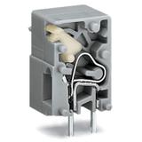 złączka przepustowa do p.drukowanych szara raster 10 mm