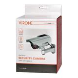 Atrapa kamery monitorującej CCTV, bateryjna, srebrna , z panelem solarnym CD-2/G ORNO