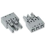 WINSTA gniazdo 3-torowe szare