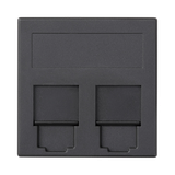 Simon Connect Płytka S500 2x RJ z osłonami INFRA+ szary grafit