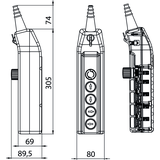 KASETA STEROWNICZA SUWNICOWA   B-1NC+4X1NO