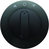 R.x Płytka czołowa z pokrętłem do łącznika żaluzjowego obrotowego, czarny