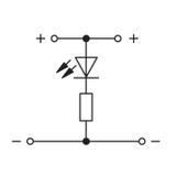 dwupiętrowa złączka z LED 2,5 mm2 szara /50szt./ WAGO