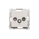 Simon 55 Gniazdo antenowe R-TV-SAT końcowe/zakończeniowe 1x Wejście: 5 MHz÷2,4 GHz Jasnoszary mat