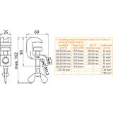 Zacisk uniwersalny U3, zakres fi 20/25 mm