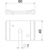 GMA/M6, UCHWYT ŚRODKOWY 60X40