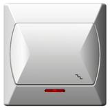 AKCENT Łącznik schodowy z podświetleniem pomarańczowym - kolor biały