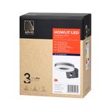 HOWLIT LED 20W, oprawa ogrodowa z czujnikiem ruchu, 1800lm, IP65, 4000K, szara AD-OP-6205GLPMR4 ORNO