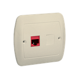 Simon Akord Gniazdo komputerowe RJ45 pojedyncze kategoria 5e. Montaż do puszki na wkręty beż