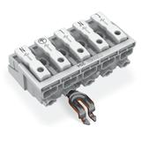 złączka zasilająca 5-biegunowa ze stopkami ze styk. PE