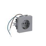 FUTURE Gniazdo SCHUKO Światło nocne orientacyjne, Z dolnym podświetleniem LED aluminiowo srebrny 2CKA002013A5293 ABB
