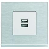 gallery Płytka czołowa do gniazda ładowania USB, 2M, biały WXD112B HAGER