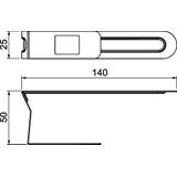 LKM/K, KLAMRA KAN.LKM 140MM METAL