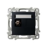 SZAFIR Gniazdo ekwipotencjalne pojedyncze - kolor czarny metalik