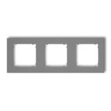 MINI Ramka uniwersalna potrójna z tworzywa szary mat